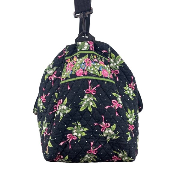 Vera Bradley  Floral Quilted Shoulder Strap & Handles Weekender Satchel Bag Sz L - Picture 4 of 13